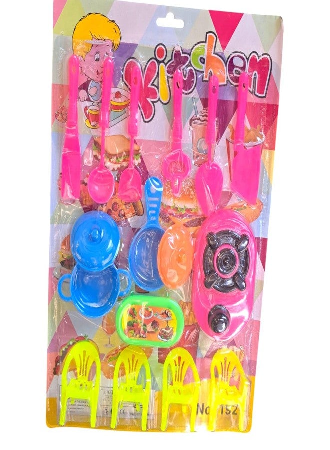 JNiL Kitchen Set Roll Play Toys for Girls Toys for Girl's 4 Chairs 6 Spoon Toys Girl's & Boys ( Pack of 1 ) - Image 4